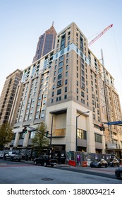 ATLANTA, GA, USA - DECEMBER 12, 2020: Construction At Tech Square Midtown Atlanta GA