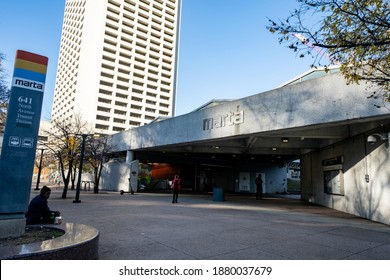 ATLANTA, GA, USA - DECEMBER 12, 2020: Marta Transit Station Atlanta GA USA