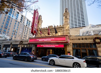 ATLANTA, GA, USA - DECEMBER 12, 2020: Photo Of The Fox Theater Downtown Atlanta Georgia