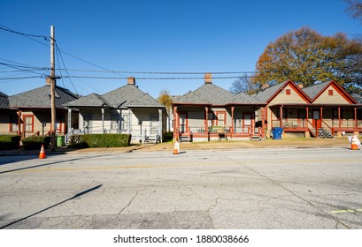 ATLANTA, GA, USA - DECEMBER 12, 2020: Low income housing Downtown Atlanta GA USA