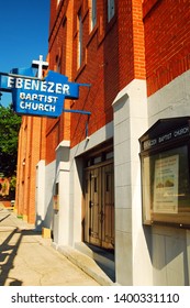 Atlanta, GA, USA June 15 The Ebenezer Baptist Church, Where Martin Luther King’s Family Preached, Is Part Of The King National Historic District In Atlanta, Georgia