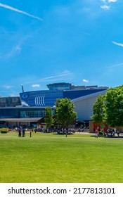 Atlanta, GA, USA - June 18, 2022 - Vertical View Of Georgia Aquarium