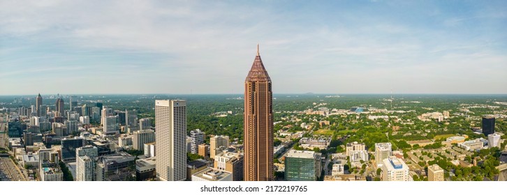 Atlanta, GA, USA - June 23, 2022: Bank Of America Plaza Aerial Drone Photo Atlanta GA