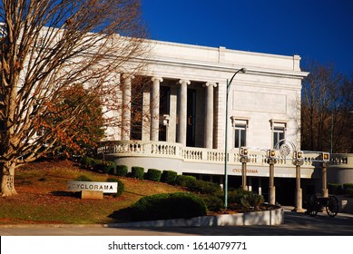 Atlanta, GA, USA March 1 The Atlanta Cyclorama Once Housed A Panoramic Painting Depicting The American Civil War Battle Of Atlanta.  The Painting Moved To A New Location.