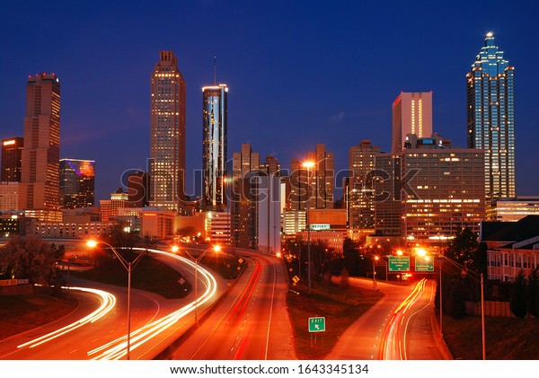 Atlanta, GA, USA\
March 1 Traffic patterns emerge during rush hour as cars travel to\
and from downtown\
Atlanta