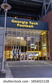 Atlanta, GA / USA - October 30 2020: Team Entrance For The Georgia Tech Football Facility At Bobby Dodd Stadium