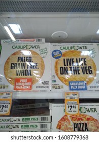 Atlanta, GA / USA - September 24th 2019: Cauliflower Pizza Crust By Caulipower Sold At Sprouts Farmers Market Is Great For The Trendy Keto Diet And Low Carb Lifestyle. Found In The Frozen Food Section