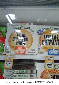 Atlanta, GA / USA - September 24th 2019: Cauliflower Pizza Crust By Caulipower Sold At Sprouts Farmers Market Is Great For The Trendy Keto Diet And Low Carb Lifestyle. Found In The Frozen Food Section