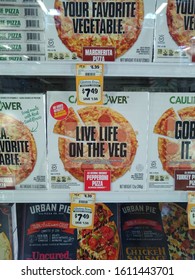 Atlanta, GA / USA - September 24th 2019: Cauliflower Pizza Crust By Caulipower Sold At Sprouts Farmers Market Is Great For The Trendy Keto Diet And Low Carb Lifestyle. Found In The Frozen Food Section