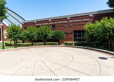 Atlanta, Georgia -2022: Martin Luther King Jr. National Historical Park. Exterior Of The Visitor Center. 