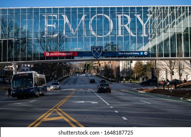 Atlanta, Georgia - February 6, 2020: Emory University Bridge