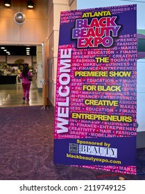 ATLANTA, GEORGIA - FEBRUARY 6, 2022: The Atlanta Black Beauty EXPO is a show for black creative entrepreneurs in Hair Styling, Fashion, Photography, Modeling and Makeup Industry to show their talents.