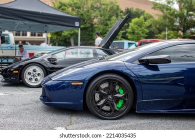 Atlanta, Georgia; June 2021: Cars And Coffee Exhibition Lamborghini Huracán 