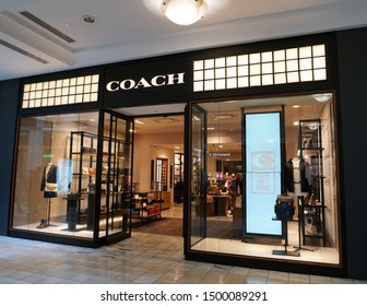 Atlanta, Georgia / USA - 08/03/2019: View Of The Coach Store At Lenox Square Shopping Mall.       