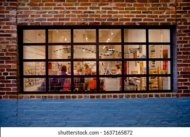 Atlanta, Georgia / USA - Aug. 2019: Store window inside Ponce City Market, Atlanta