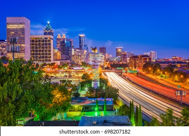 Atlanta Georgia Usa Downtown Cityscape Night Stock Photo 698207182 ...