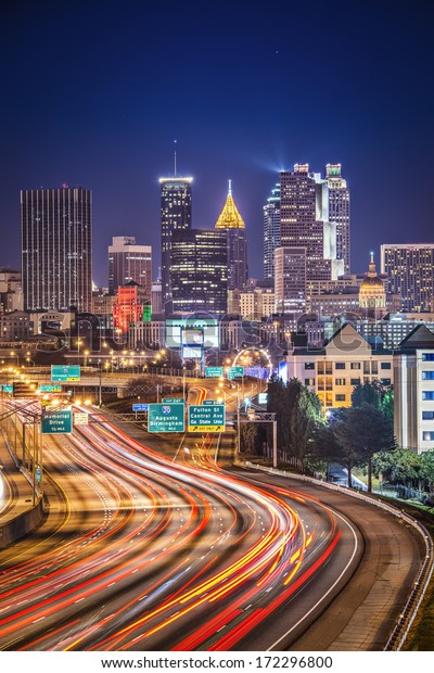 Atlanta Georgia Usa Highway Skyline Stock Photo 172296800 | Shutterstock