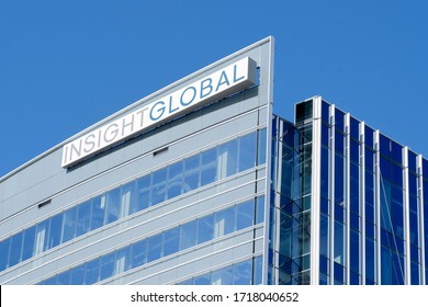 Atlanta, Georgia, USA - January 16, 2020: Insight Global Sign On The Company's Headquarters Office Building In Atlanta, Georgia, USA . Insight Global Is A National Staffing And Services Company.   