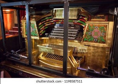 Atlanta, Georgia, USA – July 30, 2015: Profusely Decorated Organ Of The Fox Theater, Midtown