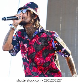 Atlanta, Georgia USA - October 10 2022: PNB Rock Performing At OneMusic Fest