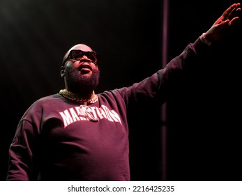 Atlanta, Georgia USA - October 8 2022: Rick Ross Performing At One MusicFest 2022