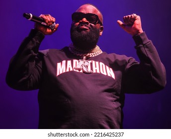 Atlanta, Georgia USA - October 8 2022: Rick Ross Performing At One MusicFest 2022