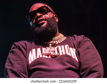 Atlanta, Georgia USA - October 8 2022: Rick Ross Performing At One MusicFest 2022