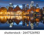 Atlanta, Georgia, USA Piedmont Park skyline in autumn.