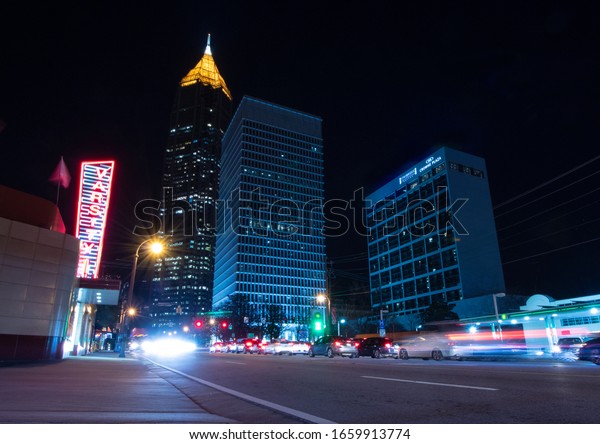 Atlanta, Georgia/USA January 6th 2020:  Cars drive\
on Atlanta roads