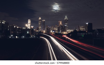 Atlanta Night City Skyline, Georgia, USA