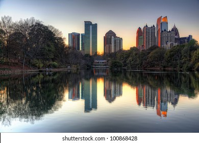 Atlanta Skyline From Piedmont Park