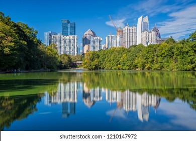 Atlanta Skyline From Piedmont Park