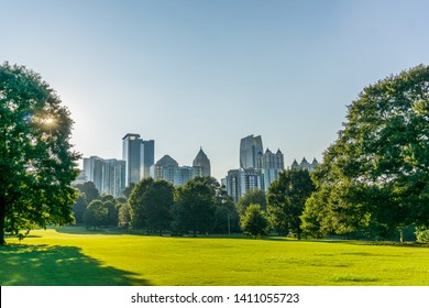 Atlanta Skyline From Piedmont Park