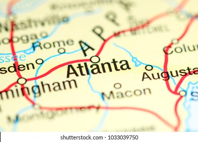 Atlanta. USA On A Map