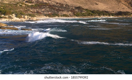 Atlantic Breaking Waves In Slow Motion On The Coast Near Cape Town