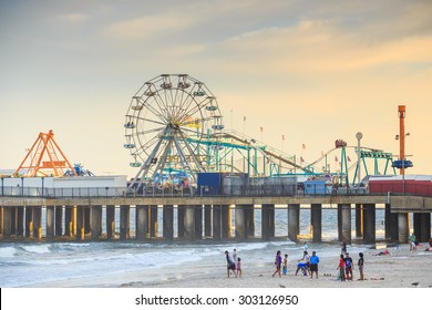 ATLANTIC CITY -AUGUST 3: The famous Steel Pier in Atlantic City, USA on August 3, 2015. Atlantic City's Steel Pier is sold for USD $4.25 million in AUG 2011 to Catanoso family.