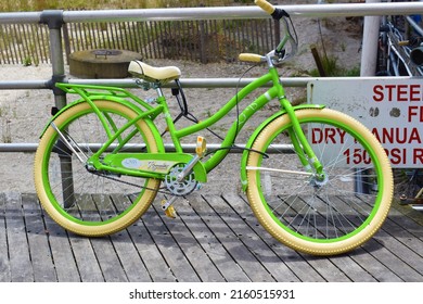 lime green bicycle