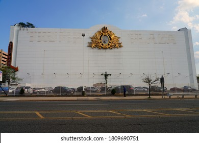 ATLANTIC CITY, NJ -4 SEP 2020- View Of The Old Trump Plaza Hotel And Casino In Atlantic City, New Jersey, United States. It Closed Permanently In 2014 After Bankruptcy.