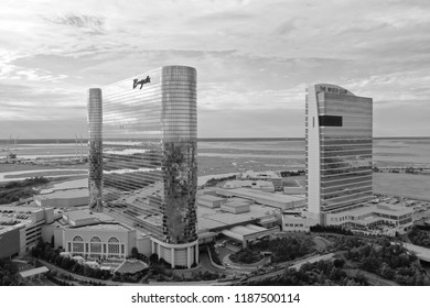 Atlantic City N.J/USA/Sept. 22, 2018: Aerial View Of The Borgata Hotel & Casino In Atlantic City N.J. 