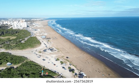 Atlantic Coast Argentina beautifull afternoons sunny days waves and blue water - Powered by Shutterstock