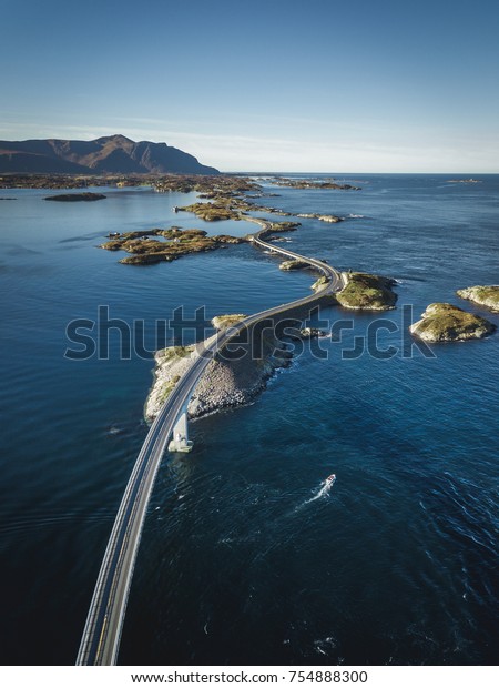 Atlantic Ocean Road Norway Stock Photo (Edit Now) 754888300