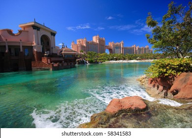 Atlantis Hotel On Paradise Island In Nassau,Bahamas.