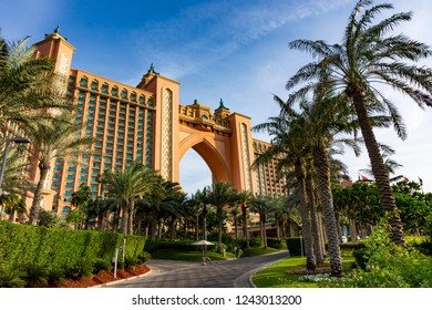 Atlantis Palm Hotel At The End Of The Palm Island In Dubai