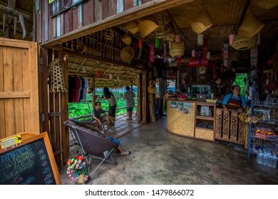 Atlasnan Coffee-Nan,Doi kwang: 11 August 2019, atmosphere inside a coffee shop on Loi Fah Road, There are tourists visiting while traveling, Bo Kluea District, Nan Province, Thailand