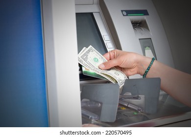 Depositing Cash At Atm