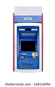 Atm Machine Isolated On White.