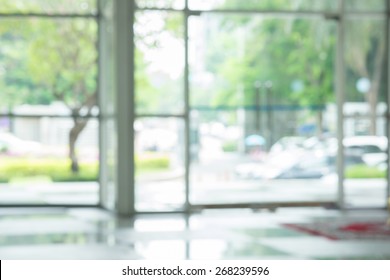 Atmosphere Around Office Blur Background With Bokeh