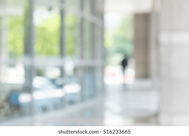 Atmosphere Around Office Blur Background With Bokeh