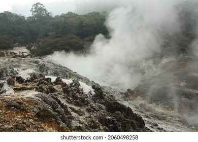 The Atmosphere In The Crater Of Mount Salak