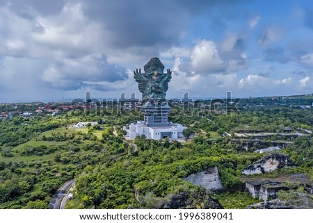 The atmosphere of Garuda Wisnu Kencana (GWK) Culture Park  in south Kuta, Bali. This place This place is popular for its 122 meter tall statue, called GWK Statue.